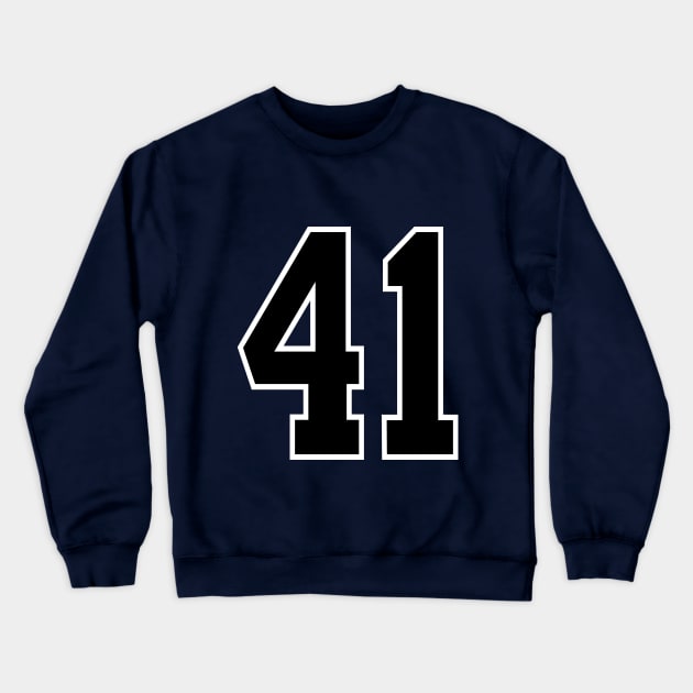 Number 41 Crewneck Sweatshirt by colorsplash